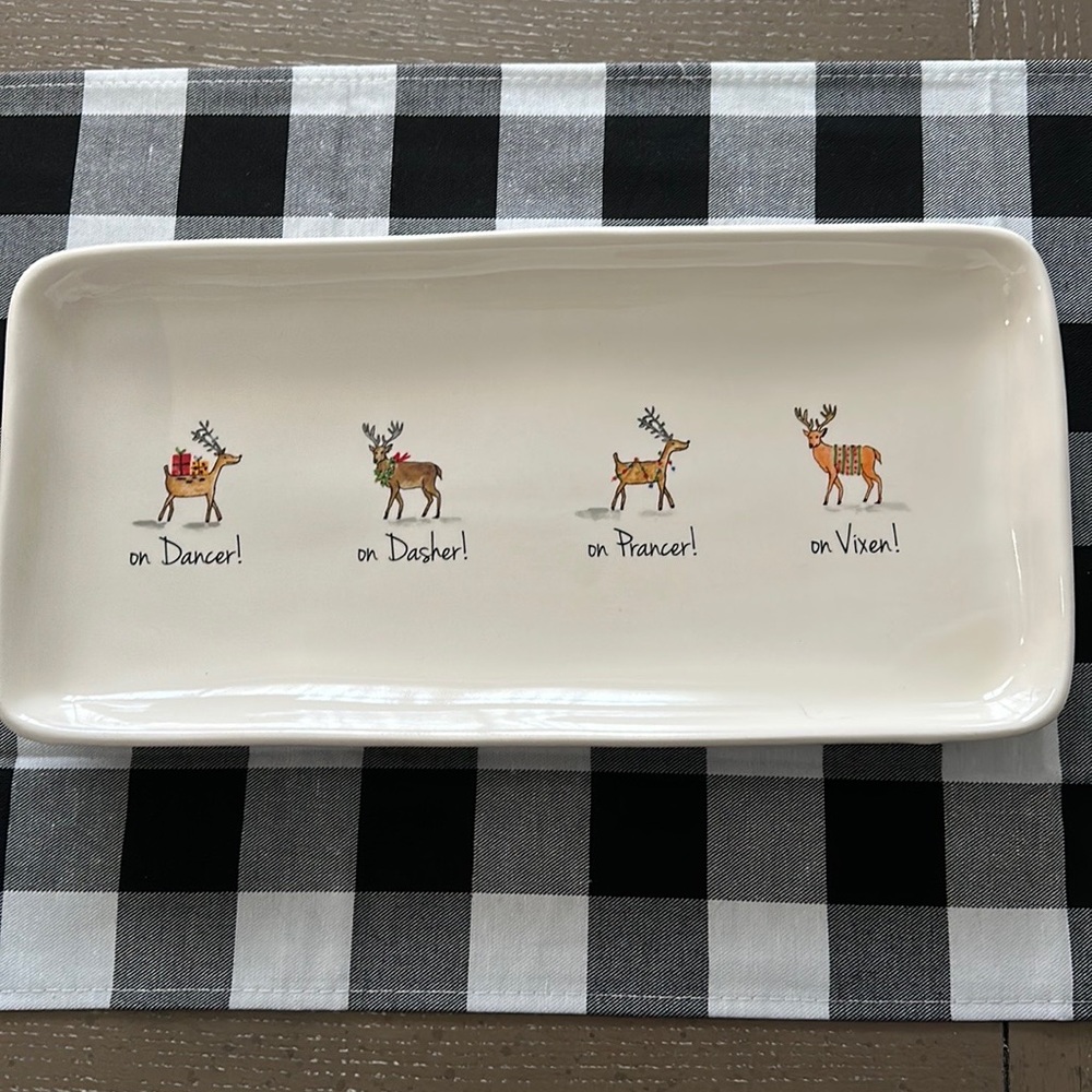 Rae dunn reindeer plate